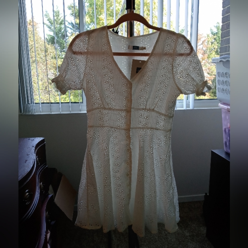YesStyle White Eyelet Dress NWT